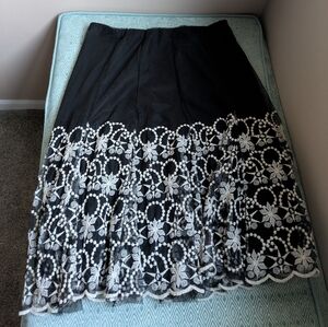 Embroidered Overlay Skirt